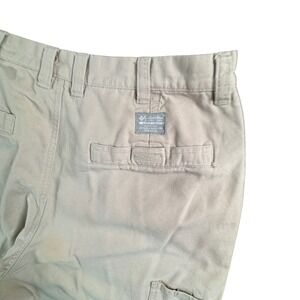 Columbia Normcore Beige Cargo Pants Men's‎ 35x33 Outdoor Utility Gorpcore Hiking